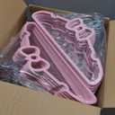 15.5 Inch Kids Butterfly Bow Hangers 60 Pack, Durable Big Kid Hangers for Youth, Teen and Petite Woman, Plastic Kids Hanger, Cute Childrens Hanger for Closet, Pink