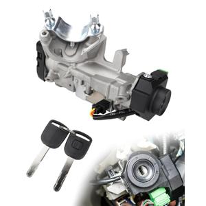 Ignition Lock Cylinder Assembly with 2 ID48 Transponder Keys (Unprogrammed), Compatible with Honda Accord CR-V Odyssey Fit 03-07, Replaces 35100-SDA-A71