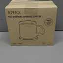 APEKX Warm Cup Coffee Mug Warmer Set - Smart Stable Constant Temperature 131F, 15W Wireless Charging, 12.8 oz Capacity - Supports USB-C Interface, Automatic Power On/Off Function (4 H). (Deep Navy)