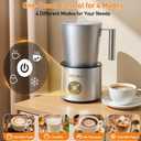 Secura 4-in-1 Automatic Milk Frother, 17oz Teflon-Free Stainless Steel Jug, Hot/Cold Foam Maker & Milk Warmer for Latte, Cappuccino, Macchiato, Hot Chocolate, Includes Silicone Spatula & 2 Whisks