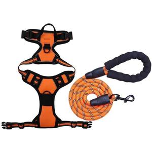 PawSafety No Pull Dog Harness (Orange, S)