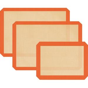 Silicone Baking Mat Set of 3, Silicone Baking Mats Cookie Sheet, Non-Stick Mats for Baking, Easy Clean & Reusable Oven Baking Sheet for Making Macaroons, Cookies