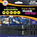 Pack Of 2 ROK Straps ROK10314 Black 12"  42" Pack Adjustable Stretch Strap