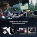 HYPAX Wireless CarPlay Adapter-4 in 1 Screen Mirror Link Car Adapter Android Auto Multi-User Seamless Connection Converts Wired to Wireless CarPlay Adapter - No Latency from iOS 10+ to Screen w/USB-C