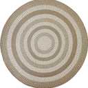 Better Trends Newport Braid Collection is Durable and Stain Resistant Reversible Indoor Utility Rug 100% Polypropylene in Vibrant Colors, 72" Round, Tan
