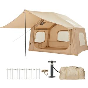 Inflatable Tent for Camping, Air Glamping Tent with Skylight, 10.5ft x 8.2ft