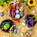 Impossmaker 12PCS Easter 3D Printed Dragon Eggs with Dragon Inside, Unique Fun Gifts Cool Stuff Cool Gadgets for Men Teens Boy Gifts, Mini Articulated Easter Basket Essentials for Kids