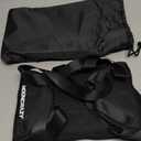 Airplane Foot Hammock, No Collapse Foot Rest for Plane Travel with Extended Adjustment Strap, Portable Desk Foot Hammock with Thickened Foam, Foot Sling Travel Essentials to Relax Your Feet (1 Pc Black)