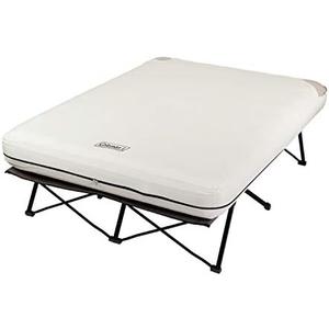 Coleman Queen-Size Airbed Cot Combination, Folding Air Mattress with Steel Frame & Side Table, Battery Pump Included Coleman Queen-Size Airbed Cot Combination, Folding Air Mattress with Steel Frame & Side Table, Battery Pump Included