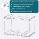 LARGER Compartment - Stackable Water Bottle Organizer Holder - for Stanley & Others' Large Tumbler - Clear Wine Rack, Cup Bottle Holder for Cabinet Home Countertop Fridge Pantry Shelf, 2 Tier Hold 6