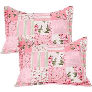 Floral Printed Pillow Covers 2 Pack,Super Soft Envelope Closure Pillow Sets,No Insert,Decorative Quilted Pillow Shams for Bed Couch Sofa(Standard Size,20"x26")