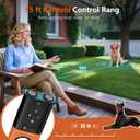 Dog Bark Deterrent Devices, Anti Barking Device for Dogs with Dual Emitters, 35 ft Range, LED Flashlight, Rechargeable Handheld Trainer, Safe & Effective, Stop Neighbors Dog