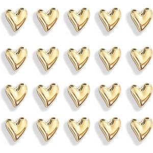 20PCS Gold Refrigerator Magnets Love Heart Magnets for Fridge Cute Decorative Magnetic Stickers 0.79in Small Home Kitchen Magnet Set Lovely Color Decoration for Office Whiteboard