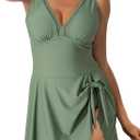 Dokotoo Womens Swimsuits One Piece Swim Suits for Women 2024 Tummy Control Bathing Suit Swim Dress Swimwear (M)