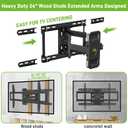 USX Mount UL Listed TV Wall Mount for 42"-85" TVS, Fits 16" 18" or 24" Studs, Full Motion TV Mount Swivel Tilt Extension TV Bracket with Dual Articulating Arms, Max VESA 600x400mm, Load 110lbs