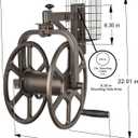 Liberty GARDEN 712 Single Arm Navigator Multi-Directional Garden Hose Reel, Holds 125-Feet of, 5/8-Inch, Bronze