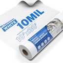 White 10 Mil Plastic Sheeting, 10x30', Crawlspace Vapor Barrier