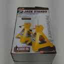 Performance Tool W41021 Ratchet Style Jack Stand Set for Lifting Vehicles During Maintenance, Yellow, 2-Ton