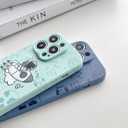 for iPhone 14 Clear Cute Case, Cool Cartoon Astronaut Space Planet Moon Design Stylish TPU Bumper Shockproof Anti-Slip Protector Fashion Creative Case (Green Rocket, iPhone 14)