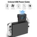 Cooling Fan for Nintendo Switch 1/2, Cooler Replacement Kit for Nintendo Switch Docking Station Dock Set, Adjustable Fan Speed, LED Temperature & Speed Display, 3 Buttons Control, Micro USB Cable Powered