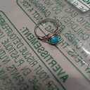 Turquoise Stone Ring, Handmade 925 Sterling Silver Rings for Women Girls, Natural Gemstone Ring US size 7 Solitaire Ring, Round Stone Ring, Minimalist Birthstone Gift Jewelry for her
