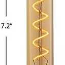 Feit Electric Vintage Exposed Filament Amber Glass LED T10L with a Medium E26 Base Light Bulb - 40W Equivalent - 10 Year Life - 200 Lumen - 2100K Soft White - Dimmable | Original Vintage