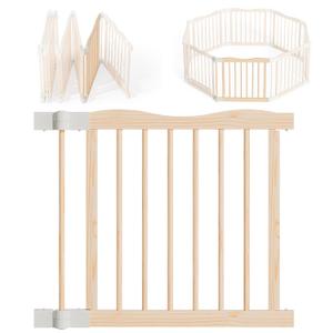 Foldable Wooden Baby Playpen
Adjustable Wood Play Yard, Indoor Large Safety Fence for Babies and Toddlers, Built-in Toys Design, 45 x 45 x 23.6 inches
