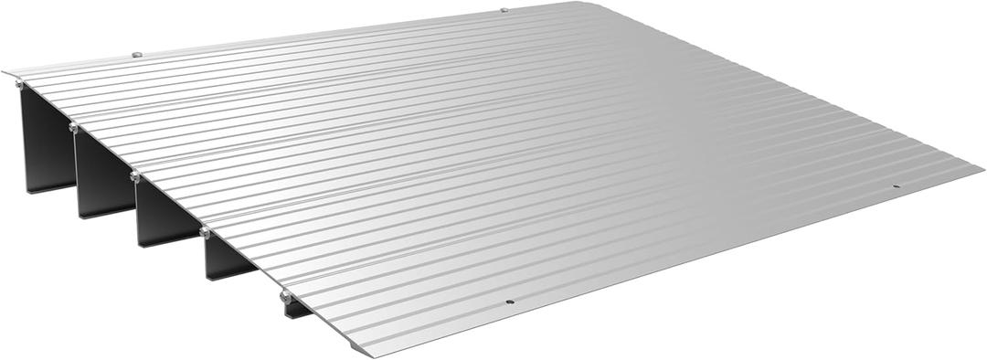 EZ-ACCESS - Threshold Ramps for Doorways - Portable Wheelchair Ramp for Home Steps, Aluminum Door Threshold Sliding Doors, Walker & Wheelchair Access - Adjustable Modular Transitions, 5" Rise