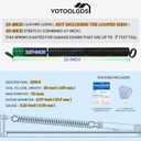 Pair of 220 lbs Heavy Duty Garage Door Extension Springs Stretch Springs, 25” Long, Double Loop Ends, High Precision Electrophoresis Black Coated,MIN 16,000 Cycles,for 7ft High Garage Doors