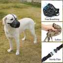 Dog Muzzle for Large Dogs Silicone Dog Muzzle, Dogs can Pant and Drink to Prevent Biting, Chewing and Barking (Black, L-6)