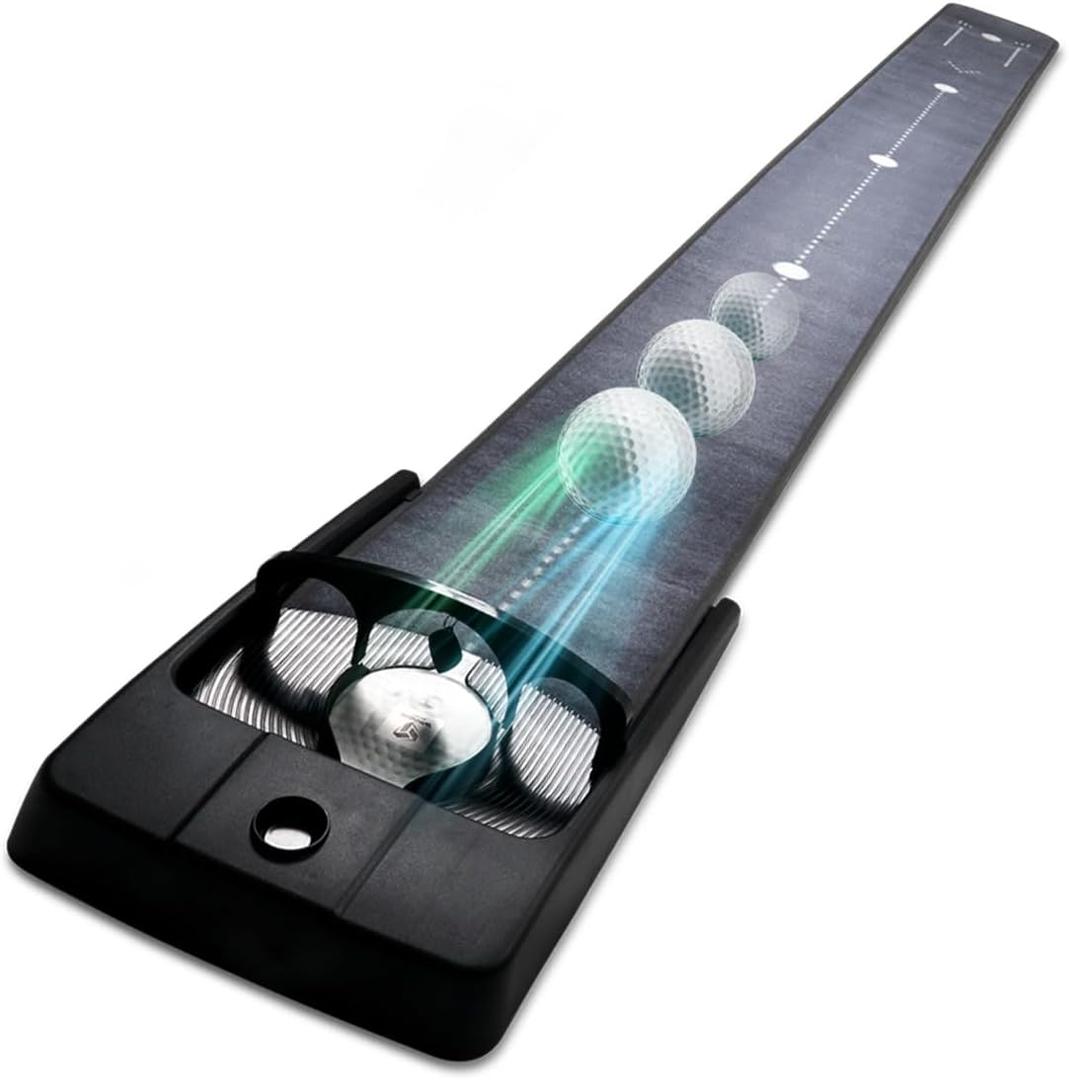 WINNER SPIRIT Miracle 580v3 Golf Putting Mat Green Indoor with Electric Auto Ball Return Silent Quiet No Noise Home Office Gift