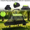 Anbte Pop-Up Mosquito Net Tent for Camping, 1 Person Instant for Cot Ground | Instant Pop-Up Setup Bug Screen Tent, Portable Breathable Mesh Shelter For Camping Hiking Travel, 89" X 34" X 35", Green
