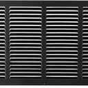20"w X 8"h Steel Return Air Grilles - Sidewall and Ceiling - HVAC Duct Cover - Black [Outer Dimensions: 21.75"w X 9.75"h]