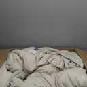 BDEAR 3 Pieces Cream Grey Duvet Cover Set Super King Plus Size 120'' L x 120'' W, 100% Washed Cotton Duver Cover with Zipper Closure Plus 2 Pillowcases, Linen Feel, Oeko TEX Standard Certificated