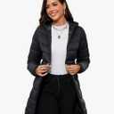 ANOTHER CHOICE Women Packable Puffer Jacket Lightweight Hooded Puffy Jacket Medium