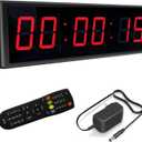 LED Digital Countdown Wall Clock Fitness Timer Stopwatch for Gym (2.3inch Digital High)