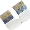 4-Inch Natural Bristle Limewash Brush  U-Shaped Double Bristle for Limewash on Brick & Interior Walls (4 inch)