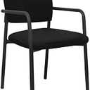 Deisy Dee ONLY Chair Cover Stretch Chair Slipcover Covers for Guest Reception Arm Chair 18" W (Black)