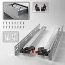 AOLISHENG 80lbs Undermount Soft Close Drawer Slides For Kitchen Cabinets 2 Pair - MK316, 9"