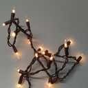 YOUNGAR 13FT 50 Clear Christmas Lights Outdoor, UL Approved Christmas Tree Lights with Brown Wire, Incandescent Mini Light Plug in for Indoor Outdoor Tree Patio Garden Xmas Decor