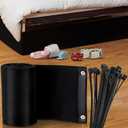 Boao Under Bed Blocker for Pets 126 x 6 Inch Toy Blocker for Under Couch with 10 Black Nylon Zip Ties Under Furniture Blocker Under Couch Bumper Under Couch Guard for Dog Cat Pet Home Accessories