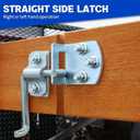 Lonffery Trailer Gate Latch, 2 Pack Stake Bed Latches, Straight Side Gate Bracket Sets for Utility Trailer, Trucks, Wood