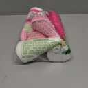 6 Pcs Boho Christmas Yarn Tree Natural Xmas Yarn Cone Pedestal Decoration Farmhouse Christmas Tree Rustic Wool Bottle Brush Table Centerpiece Decor(Pink)