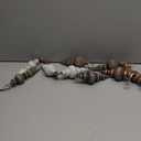 Yunlly 9 Pcs Neutral Christmas Ornaments Textured Christmas Tree Decor with Hanging Loop Modern Brown Hanging Finial Ornaments Shatterproof Home Decor for Xmas Vintage Rustic Farmhouse (Classic Color)