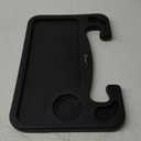 EcoNour 2 in 1 Car Steering Wheel Desk, Tray for Laptop Car Mount with Pen Holder| Food Tray for Eating with Drinks Holder | Multipurpose Travel Car Accessories (Black)