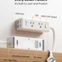15 Ft Extension Cord with Multiple Outlets, Long Extension with 6 Outlets 4 USB Ports(2 USB C), Flat Plug Surge Protector Power Strip for Home, Office Supplies, Dorm Essentials