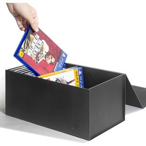 Video Game Storage Boxes, Blu-Ray Storage Boxes, Magnetic Video Game Box Protector Case, Store Up to 20 Cases 1 Pack