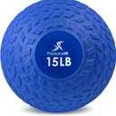 ProsourceFit Slam Medicine Balls 15lbs Smooth and Tread Textured Grip Dead Weight Balls for Strength and Conditioning Exercises, Cardio and Core Workouts