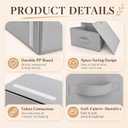 Weysat Stackable Under Dorm Bed Storage Container, 17.7'' x 42.2'' Gray