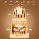 Bread Slicer for Homemade & Sourdough Loaves 10.5 Adjustable Bamboo Bread Cutter, Upgraded Scratch-Free Surface, Perfect for Artisan & Homemade Bread